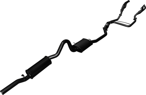 Manta Performance Single 2.5in Full System with Extractors Stainless Steel - Quiet (Commodore 88-95) — fits Holden...