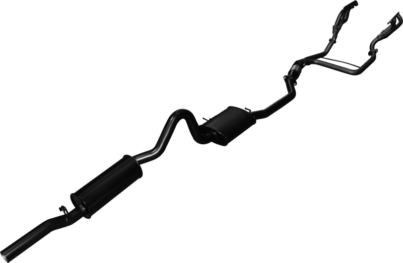 Manta Performance Single 2.5in Full System with Extractors Stainless Steel - Quiet (Commodore 88-95) — fits Holden...