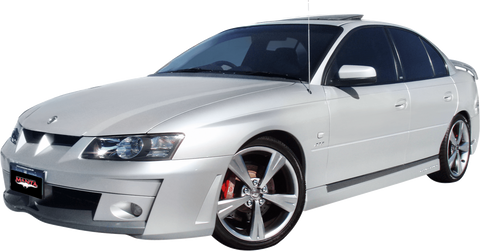 Manta Performance Dual 2.5in Full System with Extractors Stainless Steel - Quiet (Commodore/HSV VY 02-04) — fits Ho...