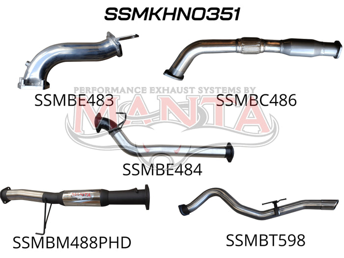 Manta Performance Exhaust Full System with Cat & with Hotdog (Rodeo RA 03-08)