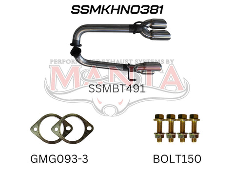 Manta Performance Dual 2.5in Rear Tail Pipes Muffler Delete Kit (Commodore VE 06-13)
