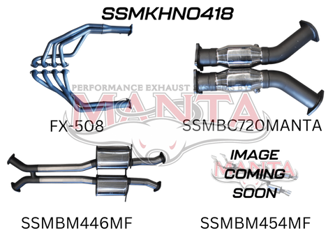 Manta Performance Dual 3in with 1 3/4in Extractors Muffler/Muffler (Statesman WH 99-03) — fits Holden Statesman
