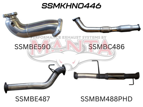 Manta Performance Exhaust Full System with Cat & with Hotdog (Colorado RC 10-12) — fits Holden Colorado