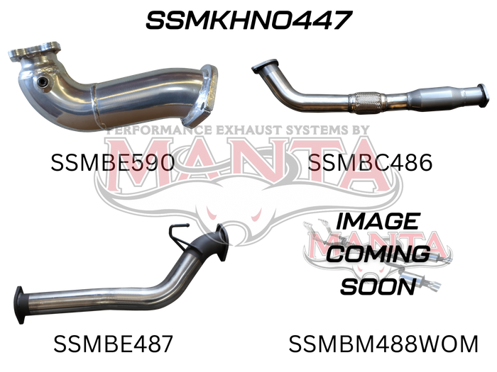 Manta SSMKHN0447 Exhaust Full System with Cat & without Muffler (Colorado RC 10-12)