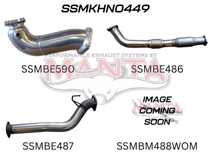 Manta Performance Exhaust Full System without Cat & Hotdog (Colorado RC 10-12) — fits Holden Colorado