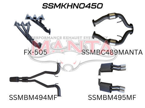 Manta Performance 2.5in Exhaust with Extractors Muffler (Commodore VE/VF 06-17) — fits Holden Commodore V6