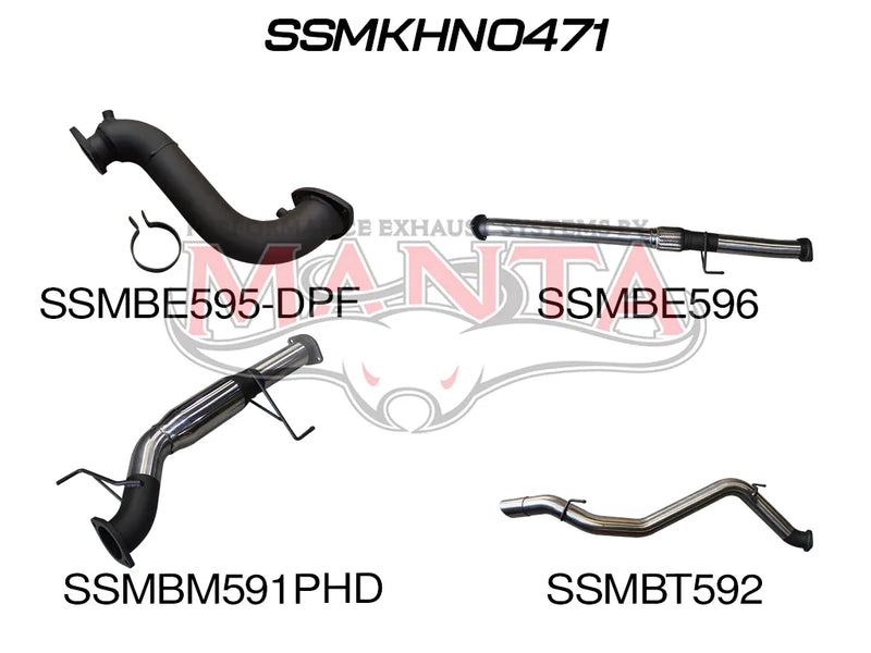 Manta Performance Turbo Back Without Cat & With Hotdog (Trailblazer 2.8L) — fits Holden Colorado 7 Trailblazer