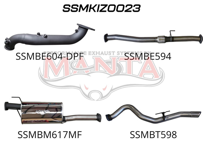 Manta Performance Turbo Back without Cat & with Muffler (D-Max 20+)