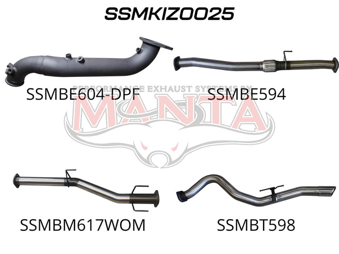 Manta Performance Turbo Back without Cat & Muffler (D-Max 20+)
