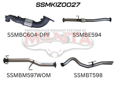 Manta Performance Turbo Back with Cat & without Muffler (D-Max 17+)