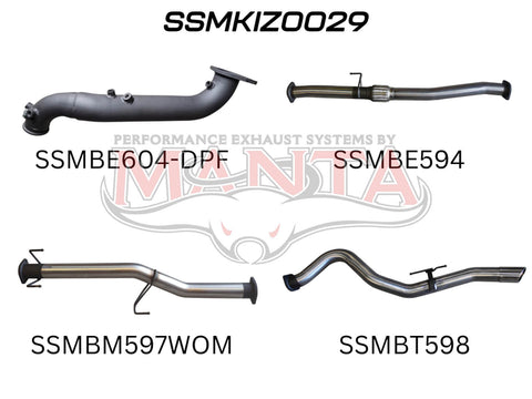 Manta Performance Turbo Back without Cat & Muffler (D-Max 17+)