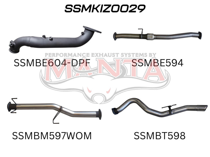Manta Performance Turbo Back without Cat & Muffler (D-Max 17+)