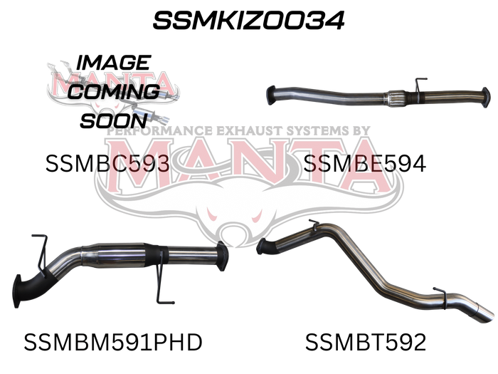 Manta Performance Exhaust Full System with Cat & with Hotdog (MU-X 12+)