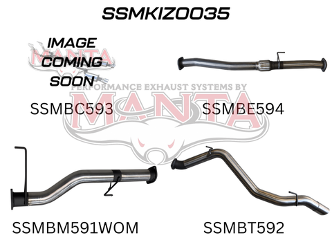 Manta Performance Exhaust Full System with Cat & without Muffler (MU-X 12+)