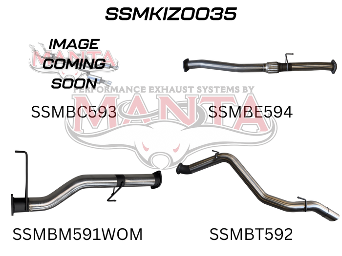 Manta Performance Exhaust Full System with Cat & without Muffler (MU-X 12+)