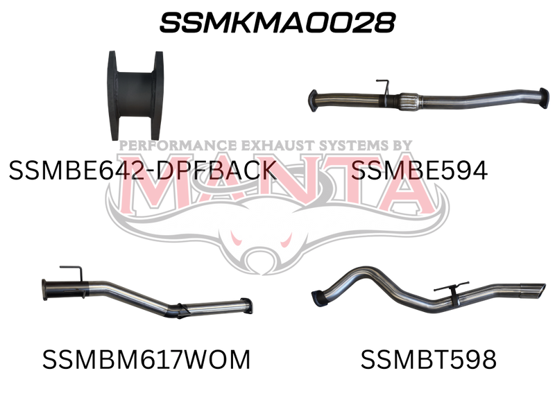 Manta Performance DPF Back (BT50 21 On 1.9L) — fits Mazda BT-50