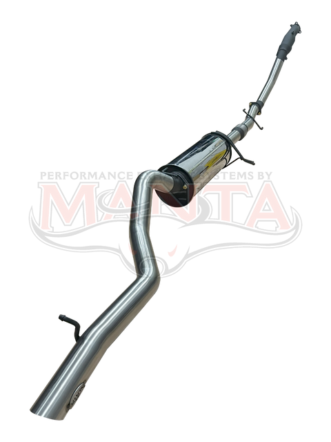 Manta Performance 3in Turbo Back Without Cat & With Muffler (Pajero Sport QE, QF, QG 15-24) — fits Mitsubishi Chall...