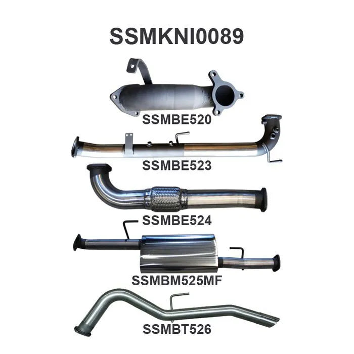 Manta Performance Cat & DPF Delete Rear Tailpipe (Navara D40 05-07) — fits Nissan Navara