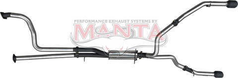 Manta Performance Dual 3in Cat Back Exhaust with 5in Black Tips (Ram 1500 TRX 21+) — fits Dodge Ram 2500 4x4 New