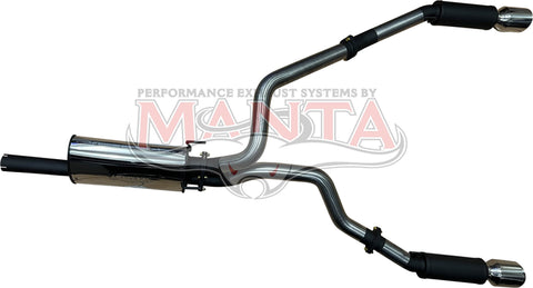 Manta Performance Dual 3in Cat Back Exhaust, Rear Muffler with 5in Chrome Tips (Ram 1500 DS 09-18) — fits Dodge Ram...