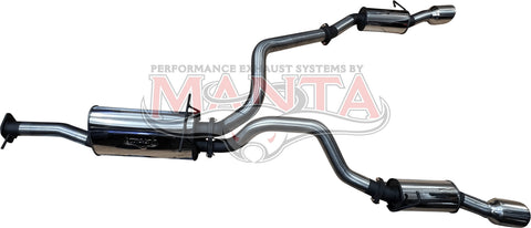 Manta Performance Dual 3in Cat Back with 5in Chrome Tips Stainless Steel - Quiet (Ram 1500 DT 19+) — fits Dodge Ram...