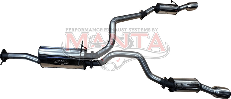 Manta Performance Dual 3in Cat Back with 5in Chrome Tips Stainless Steel - Quiet (Ram 1500 DT 19+) — fits Dodge Ram...