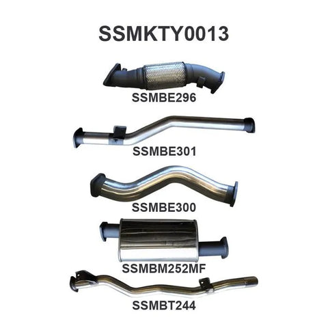 Manta Performance 3in No Cat with Muffler (Landcruiser VDJ79 07+) — fits Toyota Landcruiser 79 Series