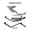 Manta Performance Single 2.5in Full System with Mandrel Bent Extractors Stainless Steel - Medium (Landcruiser HZJ80... (image