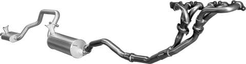 Manta Performance Single 2.5in Full System with Extractors Stainless Steel - Medium (Landcruiser HZJ105 90-00) — fi...