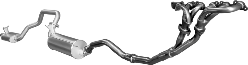 Manta Performance Single 2.5in Full System with Extractors Stainless Steel - Medium (Landcruiser HZJ105 90-00) — fi...