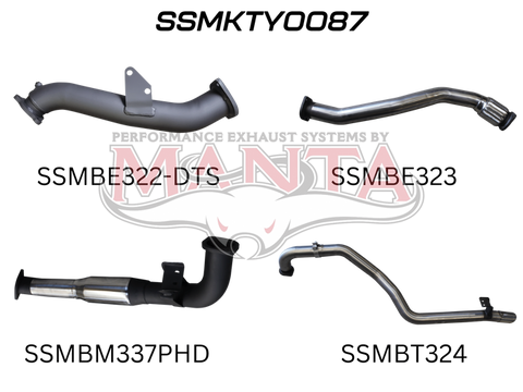 Manta Performance 3in Turbo Back with Hotdog (Landcruiser HZJ105 90-00) — fits Toyota Landcruiser 105 Series