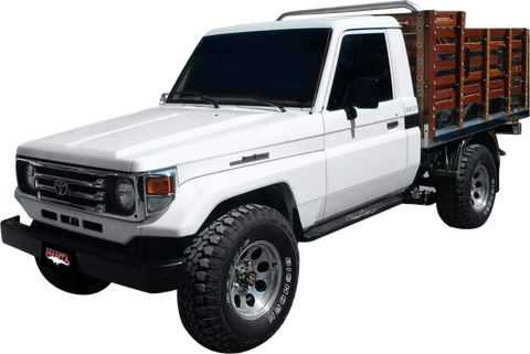 Manta Performance Single 2.5in Extractors Back Stainless Steel - Quiet (Landcruiser FZJ75/FZJ78 90-00)