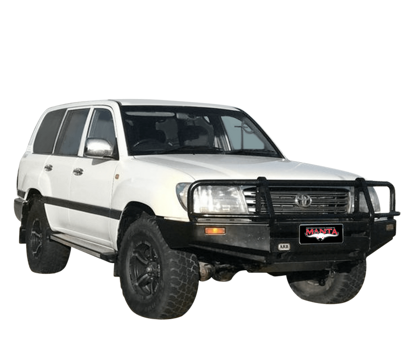 Manta Performance Single 2.5in Extractors Back Stainless Steel - Quiet (Landcruiser FZJ105 98-07)