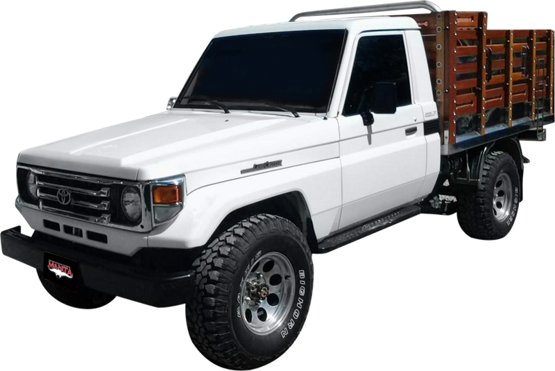 Manta Performance Single 2.5in Full System with Extractors Stainless Steel - Medium (Landcruiser FZJ79 90+)