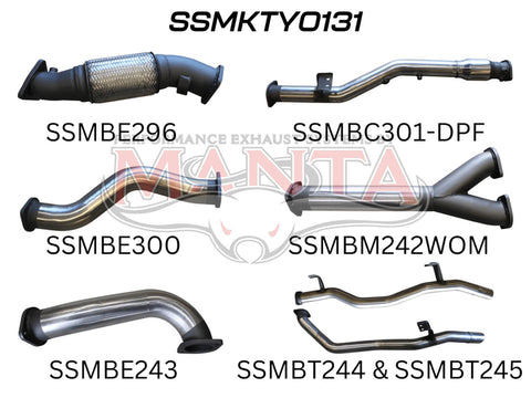 Manta Performance Dual 3in with Cat & WOM DPF (Landcruiser VDJ79 07+) — fits Toyota Landcruiser 79 Series