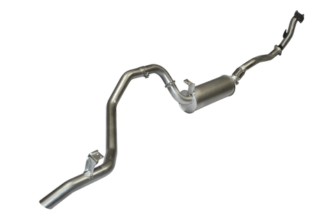 Manta Performance Single 3in Full System DTS Turbo Stainless Steel - Quiet (Landcruiser HZJ80 80-90) — fits Toyota...