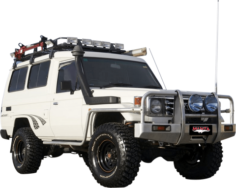 Manta Performance Single 3in Full System DTS Turbo Stainless Steel - Quiet (Landcruiser HZJ75/HZJ78 80+) — fits Toy...