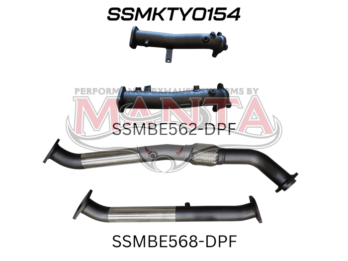 Manta Performance DPF Delete Only without Cat (Landcruiser VDJ200 07+) — fits Toyota Landcruiser 200 Series Mkii