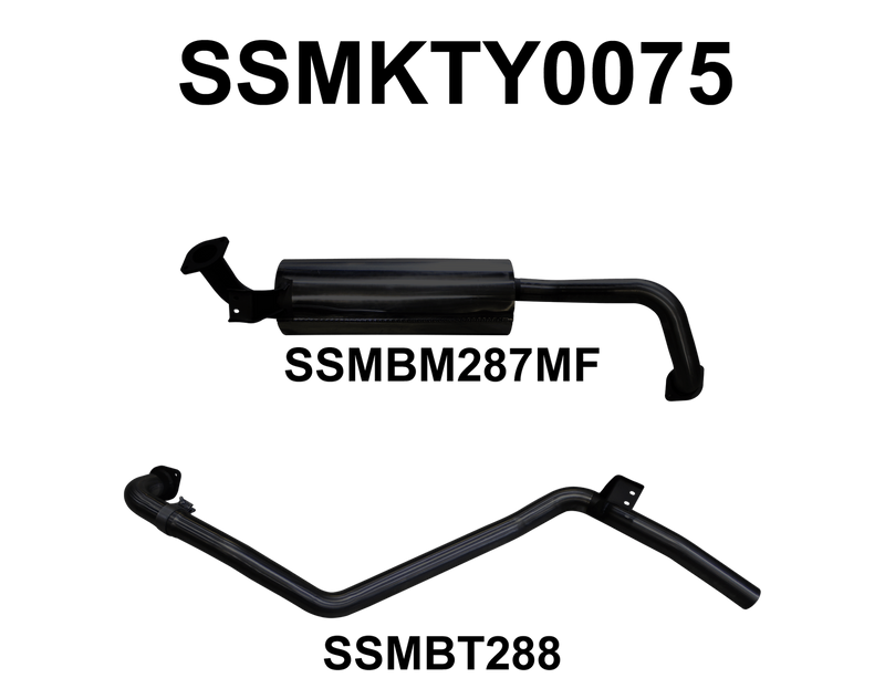 Manta Performance Single 2.5in Full System OEM Manifold Stainless Steel - Medium (Landcruiser HZJ80 80-90) — fits T...