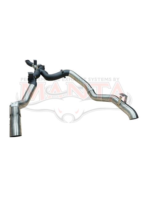 Manta Performance 4in Dual DPF Back Without Muffler (Landcruiser VDJ79 V8 4.5L TD, Ute 16 On) — fits Toyota Landcru...
