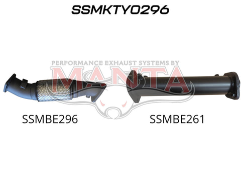 Manta Performance 3in No Cat DPF Replacement (Landcruiser VDJ76/78/79 07+) — fits Toyota Landcruiser 76 Series
