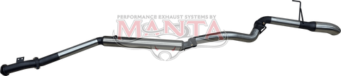 Manta Performance 3in DPF Back with 4in Chrome Tip Stainless Steel - Quiet (Landcruiser 300 Series 21+) — fits Toyo...