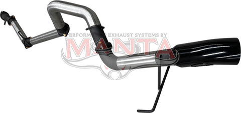 Manta Performance 3in DPF Back with 4in Black Tip Stainless Steel - Quiet (Landcruiser 300 Series 21+) — fits Toyot...