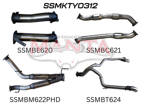 Manta Performance Dual 3in with Cat & Hotdog Exit L & R (Landcruiser VDJ200 07+) — fits Toyota Landcruiser 200 Seri...