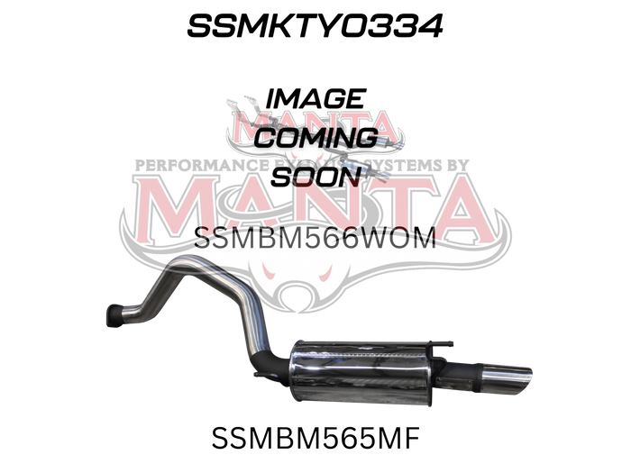 Manta Performance 3in Cat Back with Center WOM and Single 3 1/4 SS Tip (Landcruiser URJ202 12+) — fits Toyota Landc...