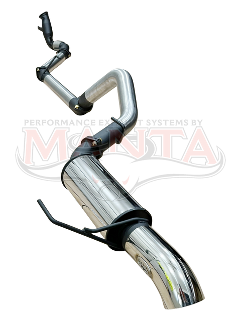 Manta Performance 3in Turbo Back With Cat & With Rear Muffler, 4in Dump Tip (LANDCRUISER 300 SERIES V6) — fits Toyo...