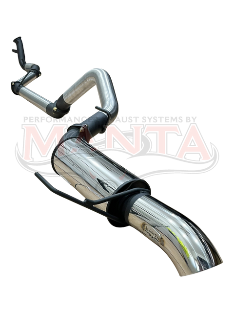 Manta Performance 3in Turbo Back Without Cat & With Rear Muffler, 4in Dump Tip (LANDCRUISER 300 SERIES V6) — fits T...