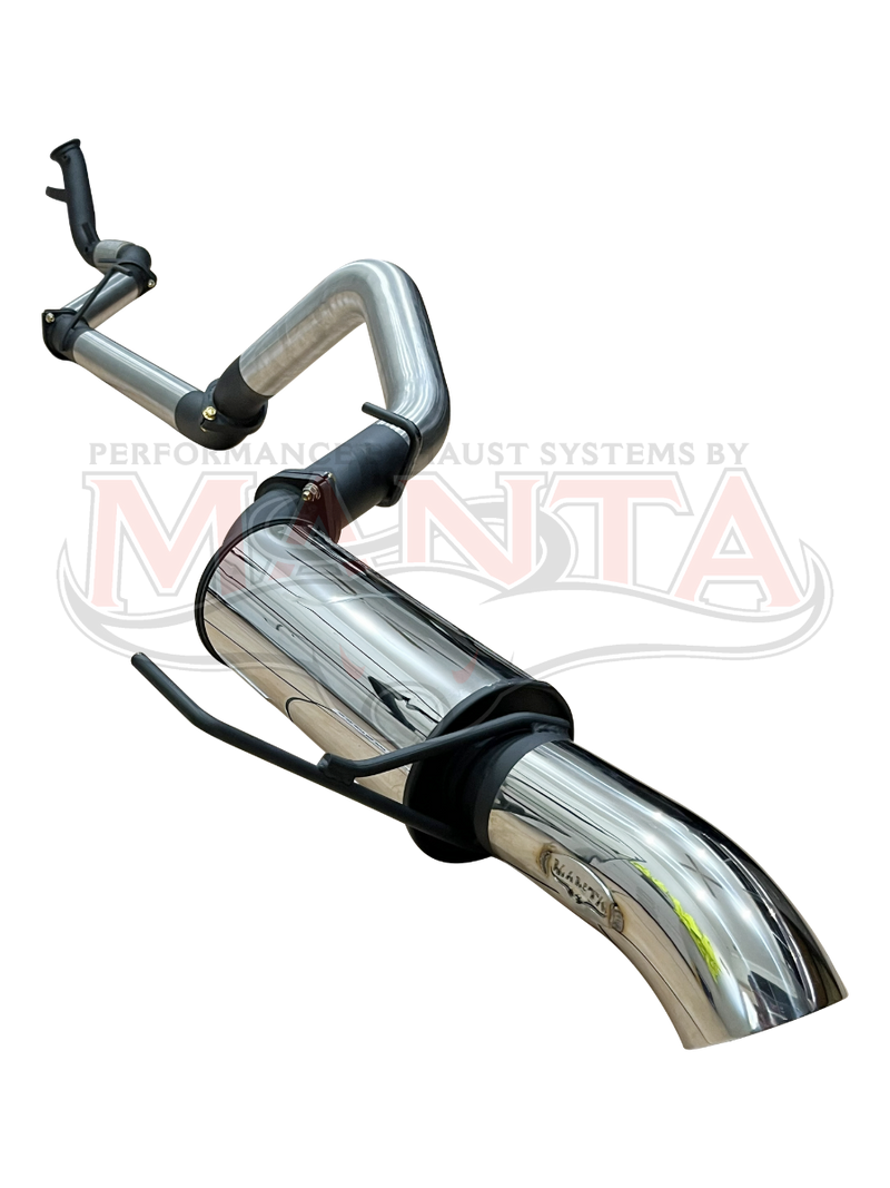 Manta Performance 3in Turbo Back Without Cat & With Rear Muffler, 4in Dump Tip (LANDCRUISER 300 SERIES V6) — fits T...