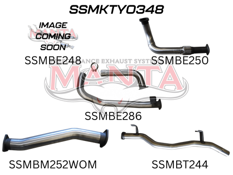 Manta Performance 3in Without Muffler to Suit DTS Turbo (Landcruiser HZJ75, 78) — fits Toyota Landcruiser 70 Series...