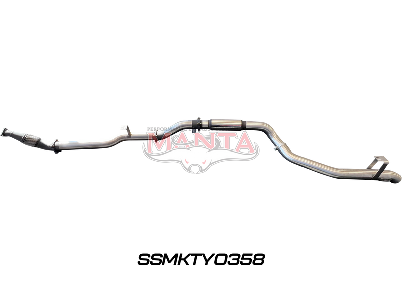 Manta Performance 4in Turbo Back for Superior Eng Coil Conversion Without Cat (Landcruiser VDJ79 Single & Dual Cab...